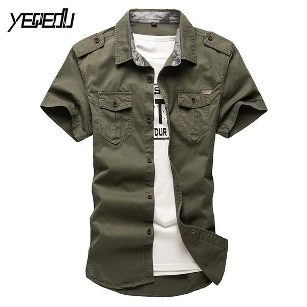 

men's casual shirts #4704 men shirt short sleeve fashion cottton summer 2021 mens khaki/army green chemise homme clothing l-5xl, White;black