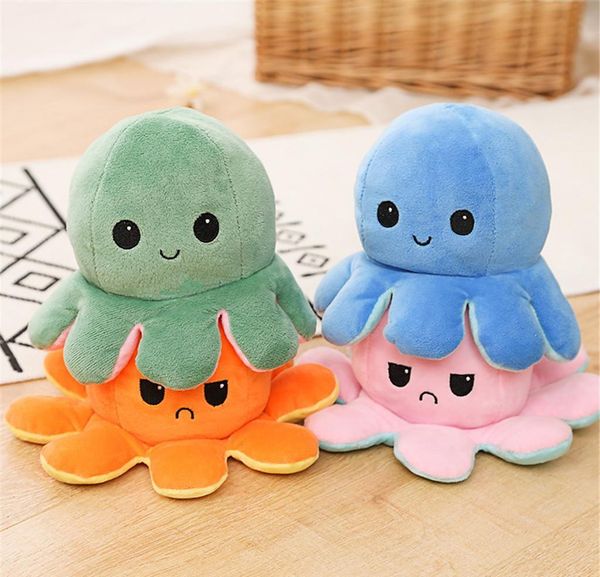 

заполненные детские фаршированные симуляторы осьминога плюшевые куклы плюшевые мягкие la226 игрушечный цвет реверсивный кукла глава обратима