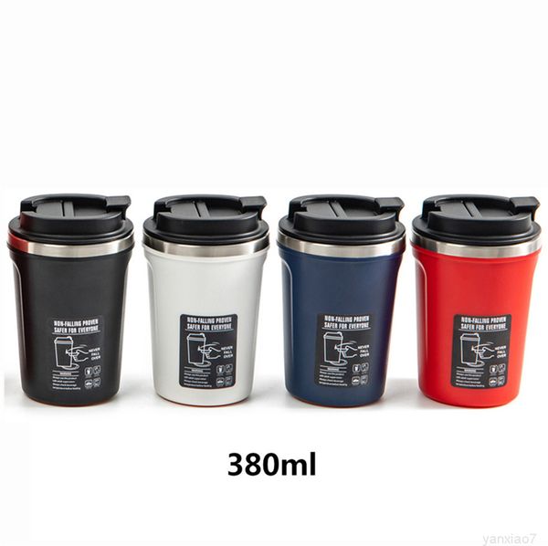 

380ml stainless steel tumbler double wall coffee mugs insulated non-falling cups with suction outdoor sport water bottle a05