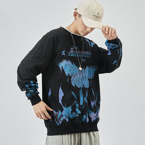 

2020 new spring fall manga clothes long male classic black white shirt i390, White;black