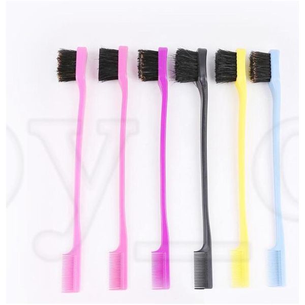 

double sided hair edge brushes comb hair styling hairdressing salon hair comb brushes b qylpmi lipper, Silver