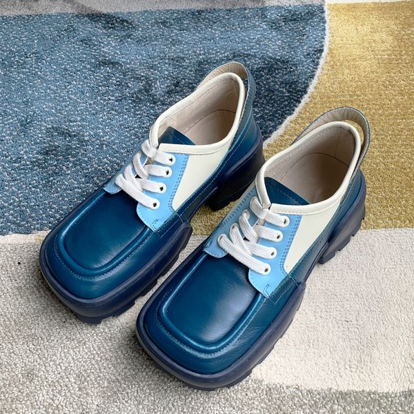 

2021 spring new platform big toe fashion loafers ladies dress shoes flats women shoe 3yqs, Black