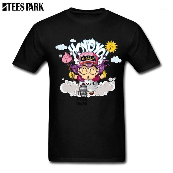 

men's t-shirts cotton shirt men arale anime funny t shirts round collar short sleeve personality teenage men's t-shirts1, White;black