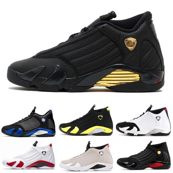 

men 14 14s basketball shoes university gold desert sand candy cane thunder varsity royal mens trainers sports shoes, White;red