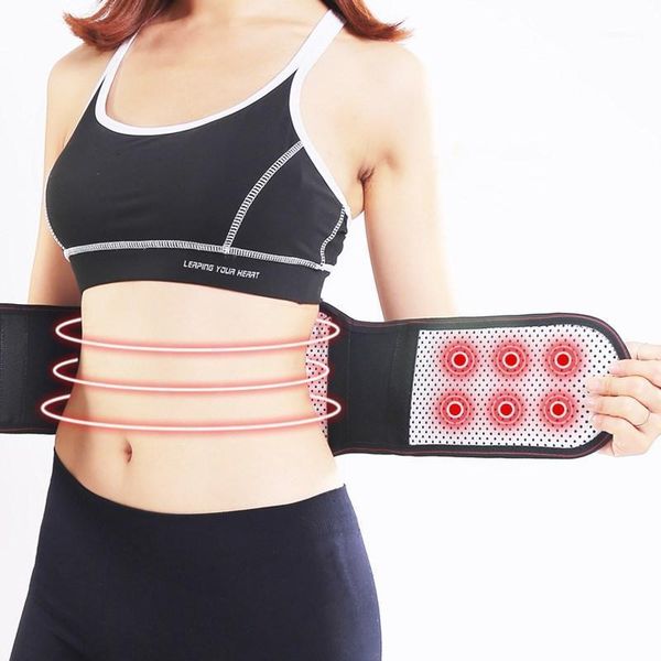 

self-heating waist protection belt men women lumbar back brace widen breathable pressing process magnet warm decompression1, Black;gray
