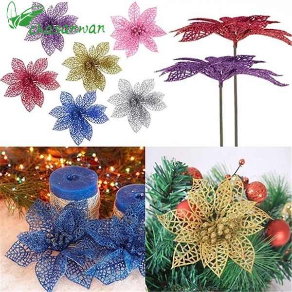 

5pc artificial flowers xmas tree home new year decorations christmas gift noel,q q1112