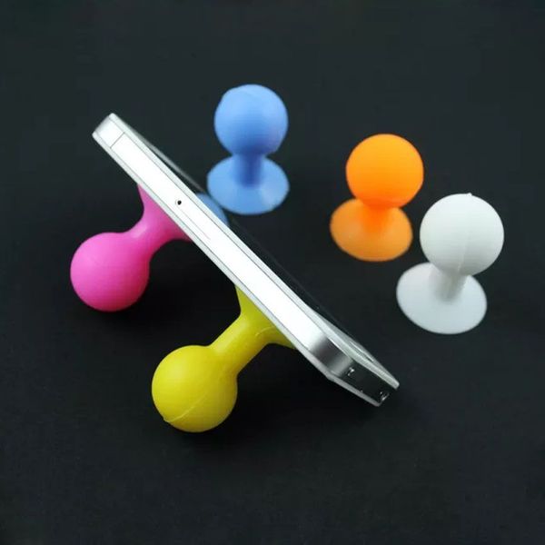

colorful universal phone holder stander monopod mobile phone silicone rubber ocs sucker ball stand holder mobile phone stand 1000pcs