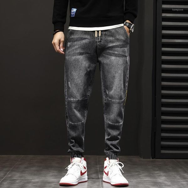 

jeans men stretch jogger pants loose fit say hi to the denim version of sweatpants the elastic drawstring waist cargo pants1, Blue