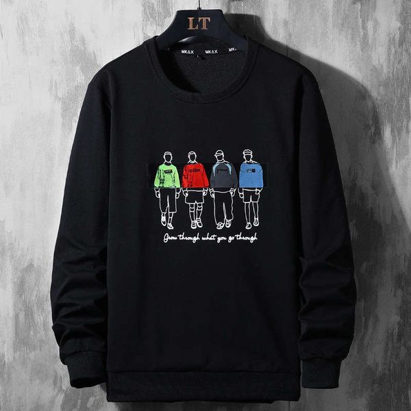 

2020 big men's wear increase brother fat man leisure sports sweater, Gray