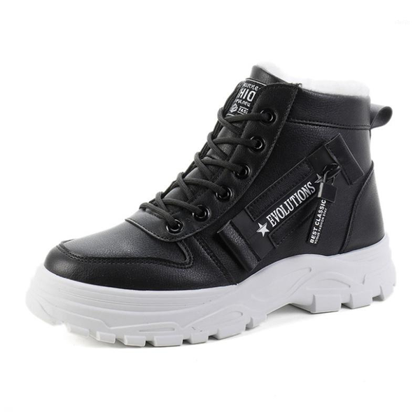 

boots ladies snow women's 2002 winter plus velvet high-board shoes warm cotton1, Black