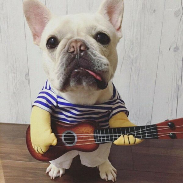 

guitar player pet dog clothes party cosplay puppy funny dog cat costume coat jumpsuit1