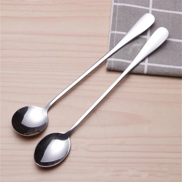 

handle coffee stainless spoon steel latte ice long cream soda sundae cocktail scoop ing