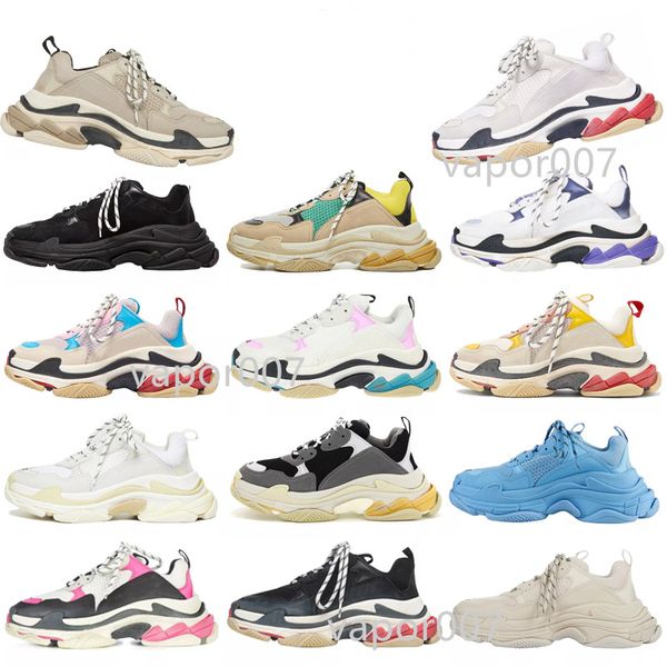 

2021 fashion men comfort casual shoes triple s trainers dad shoe sneaker women chaussures runner shoes 36-45, Black
