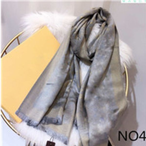 

silk scarf 4 seasons pashmina scarf leaf clover fashion woman shawl scarves size about 180x70cm 7color with gift packing optional, Blue;gray