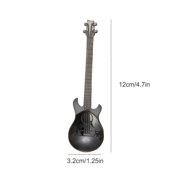 

304 stainless steel guitar teaspoon coffee spoon kids christmas gift creative bar spoon bar accessories h bbyjiy
