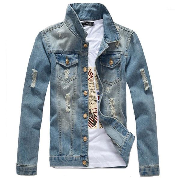 

idopy spring autumn men's jean jackets casual slim fit outerwear solid male jean coats fashion male brand clothing1, Black;brown
