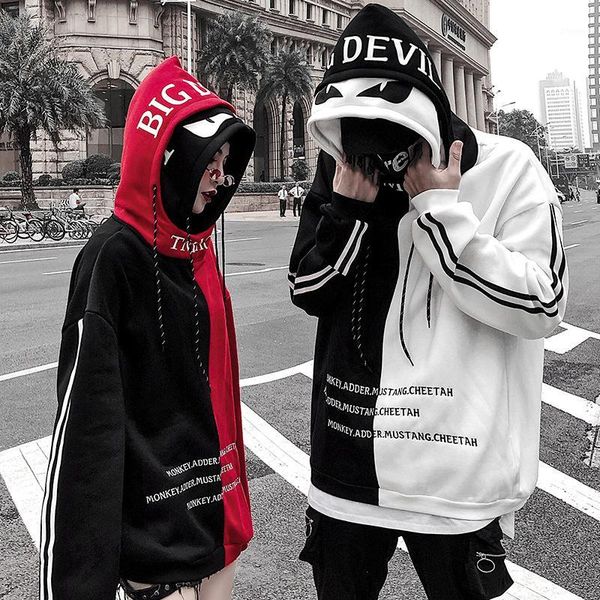 

letter embroidery hoodies sweatshirts thick warm hoody headwear hoodie hip hop streetwear clothing1, Black