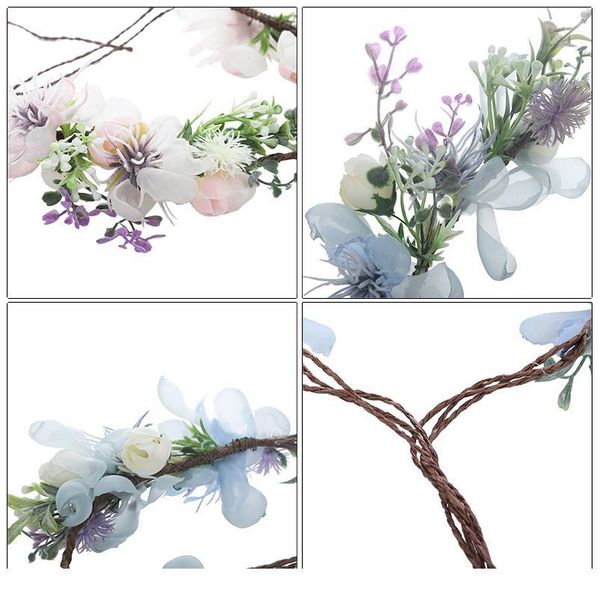 

haimeikang women wedding flower wreath headband kids party floral garlands with pearl flower crown hair accessories tiar qylymk