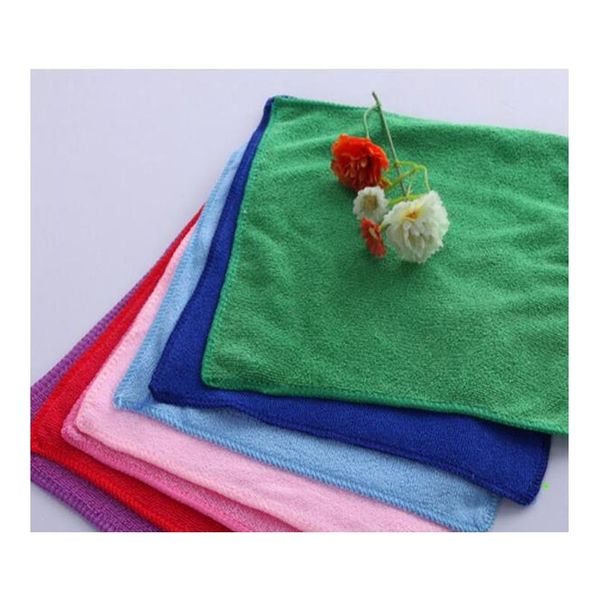

new design (25 * 25cm) color microfiber towel sterile towels microfiber cleaning towel car washing cloth dishcloth bathroom clean ugr0a