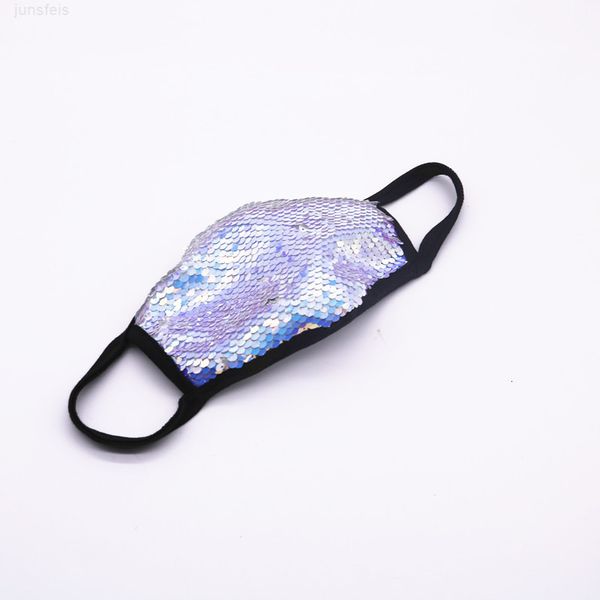

cross-border source sequin blue mask ice silk colored diamonds fashion sunscreen dustproof breathable cotton cloth washable adult