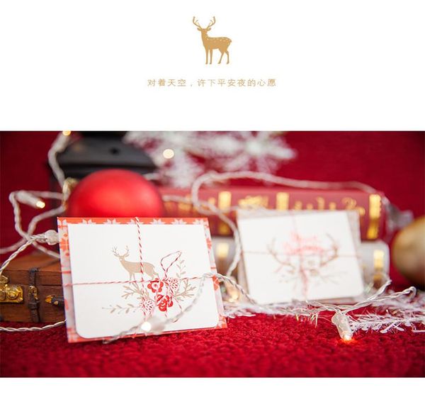 

multi use mini 16set christmas card elk illumination design scrapbooking party invitation cards with envelope multi use mini wmtmry