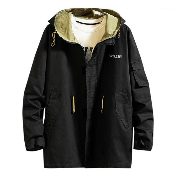 

2020 jacket men new fashion brand autumn winter casual loose patchwork outwear erkek mont chaquetas hombre veste homme1, Black;brown