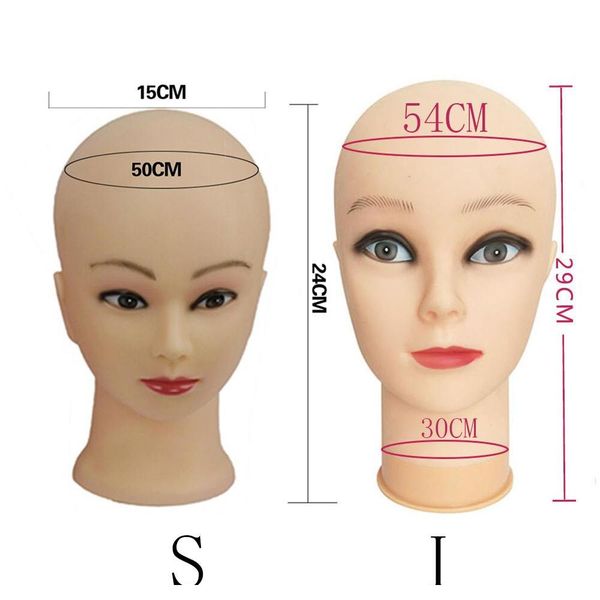 

make up hed model women's mannequin head hat display wig training head model head female qyluot sweet07, White