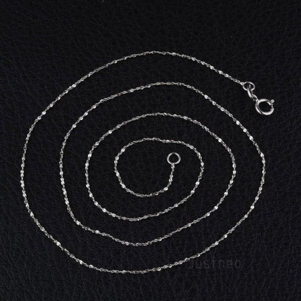 

chains 1mm solid 925 sterling silver fancy twisted chain necklace with spring clasp and hallmark tag, , 1 piece