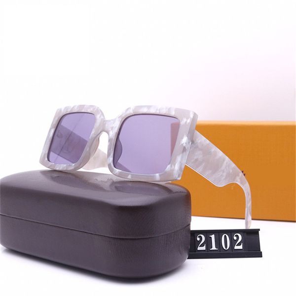 

luxury fashion sunglasses designer classic retro punk style big frame mascot 2102 sunglasses men and women fashion glasses, White;black