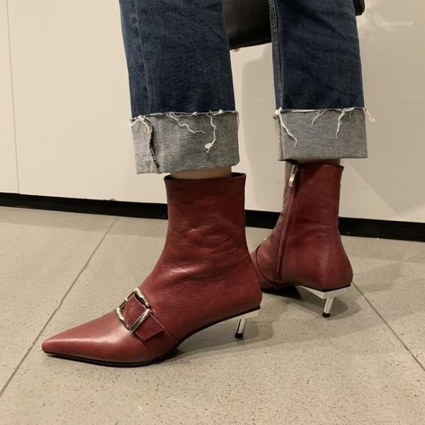 

brand vintage ankle boots women dress boots heel botas damen chaussure femme zapatos mujer korean spanish bottine1, Black