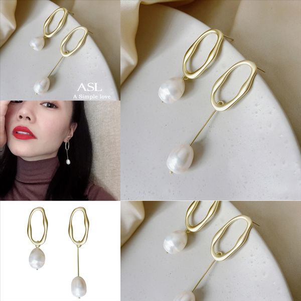 

3m1 luxury earring zirconia crown stud earrings with pearls gold natural freshwater pearl earrings women for 8mm shamballa cubic jewelry, Golden