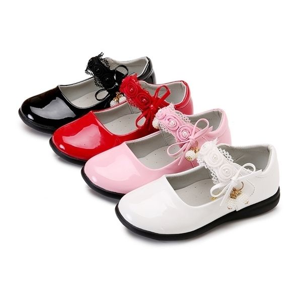 

kids baby girl child girls leather student dress shoes black white 3t 4t 5t 6t 7t 8t 9t 10t 11t 12t 13t y201028, Black;red