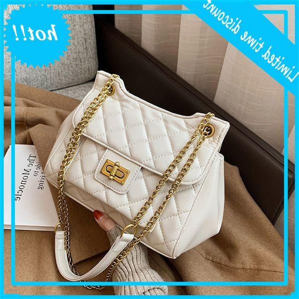 

lingge chain small women's 2020 new fashion pure color messenger net red soft face foreign style one shoulder bag women
