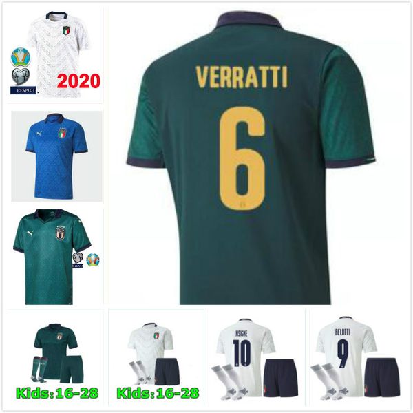 

2020 италия футбольные трикотажки insigne renaissance футбольная рубашка chiellini bonucci bernardeschi belotti barella мужчины женщины детс, Black;yellow