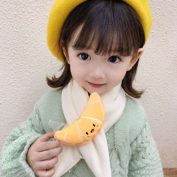

winter new children's neck cashmere autumn fruit boys girls warm and comfortable baby scarf, Red;brown