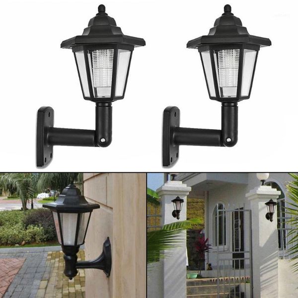 

wall lamp lampara pared 2x solar power led light path way landscape mount garden fence outdoor applique murale luminaire1