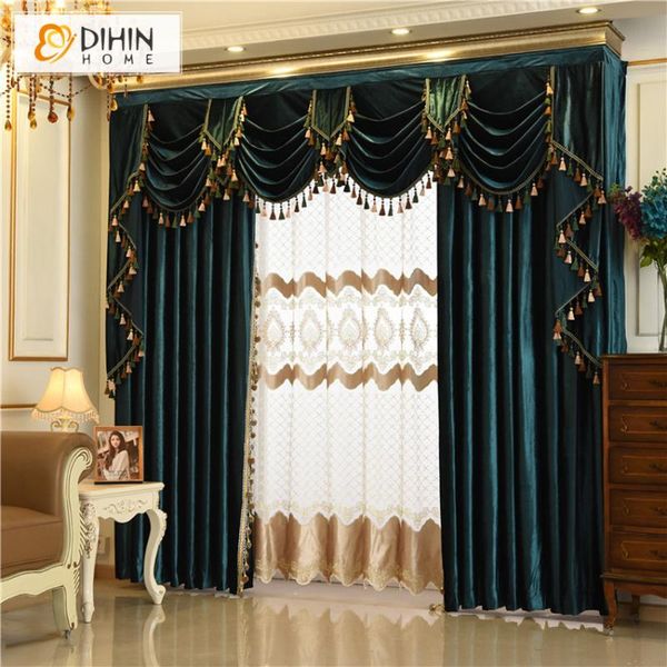 

curtain & drapes dihin home luxury window curtains for living room custom made (not included bead lace)