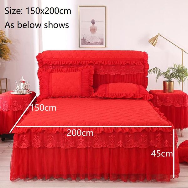 

princess thicken padding bed skirt non-slip flat bed skirt quilted spread soft case without warm queen king sheet