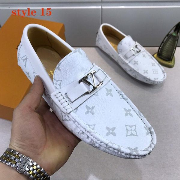

fashion men shoes classic casual driving shoes real leather flat loafers casual metal peas shoes with original box, Black