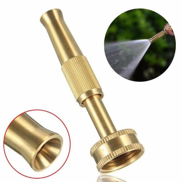 

new gold high pressure hose spray brass head garden water nozzle sprayer 3/4inch hose spray nozzle