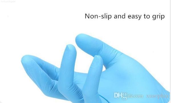 

powder-100pcs glove protective blue nitrile disposable gloves wbl 001