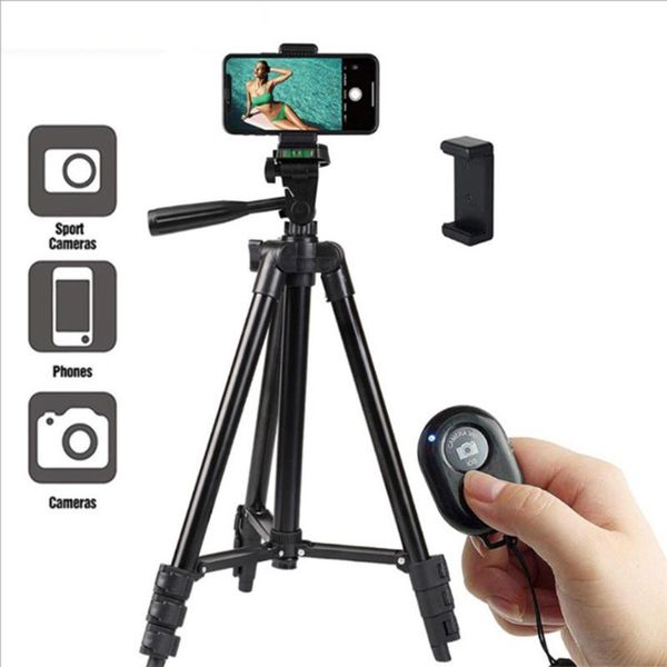 

aluminum alloy smartphone tripod foldable portable 4-speed 360 ° rotable camera tripod pgraphy phone holder