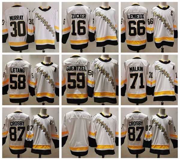 

reverse retro pittsburgh penguins 87 sidney crosby jersey kris letang 59 jake guentzel evgeni malkin 66 mario lemieux 16 jason zucker hockey, Black;red