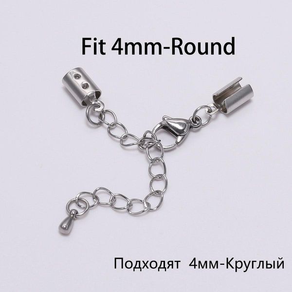 

5шт / серия fit 1-5мм кожаный шнур зажимы из нержавеющей стали удлинитель цепи омара застежка соединитель для diy изготовление ювелирных изд