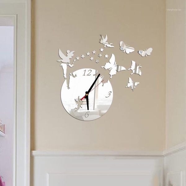 

wall clocks 3d diy large numerals mirror sticker clock home bathroom decor1