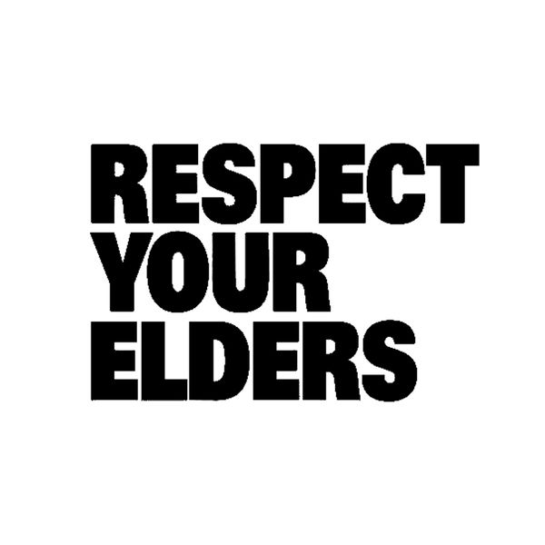 

13.7cm*9cm fashion respect your elders retro-reflective car window sticker decal black silver vinyl c15-1531