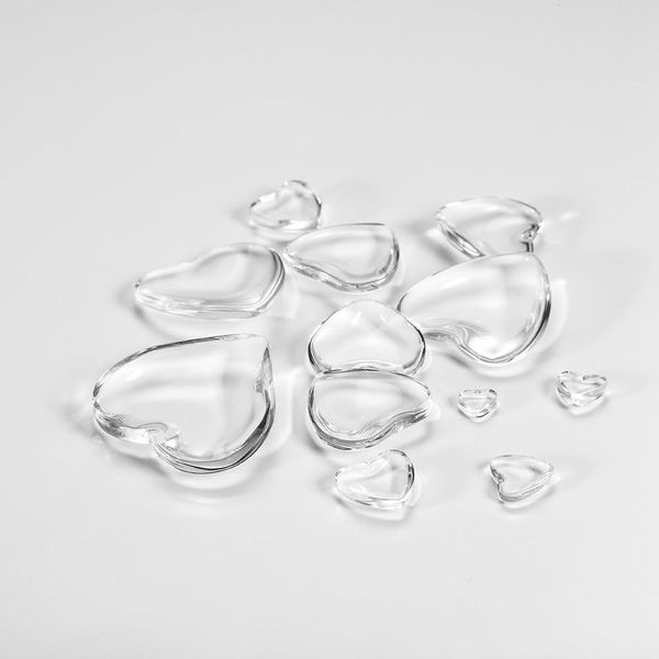 

10-50 шт. сердце для сердца для cabochon cameo setting 6-30 мм прозрачный плоский задний стакан для браслетов подвесные ювелирные изделия, д