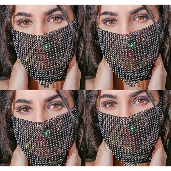 

shiny diamond masks nightclub party veil rhinestone club party carnival mask halloween stage performance mysterio sqctym wphome