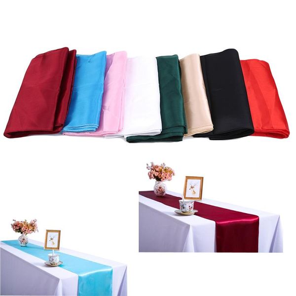 

table cloth polyester runners rectangle modern runner wedding solid color party decoration simple year decor home