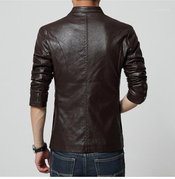 

spring casual mens leather jacket pu black/red jaqueta de couro masculino autumn plus 7xl jaqueta couro homem cj1941